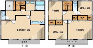 武笠貸家Ａの物件間取画像